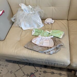 Green and White Doll Outfit Set